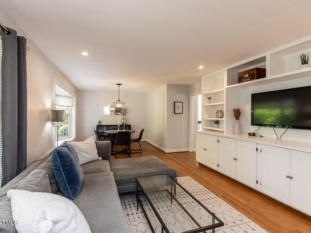 Custom built-in cabinet and bookcases